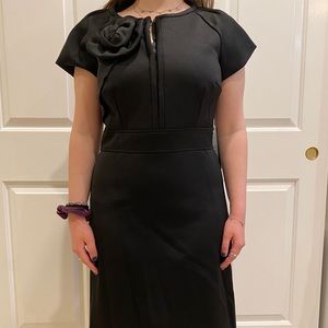 NWT Gorgeous black dress with rose appliqué 🖤